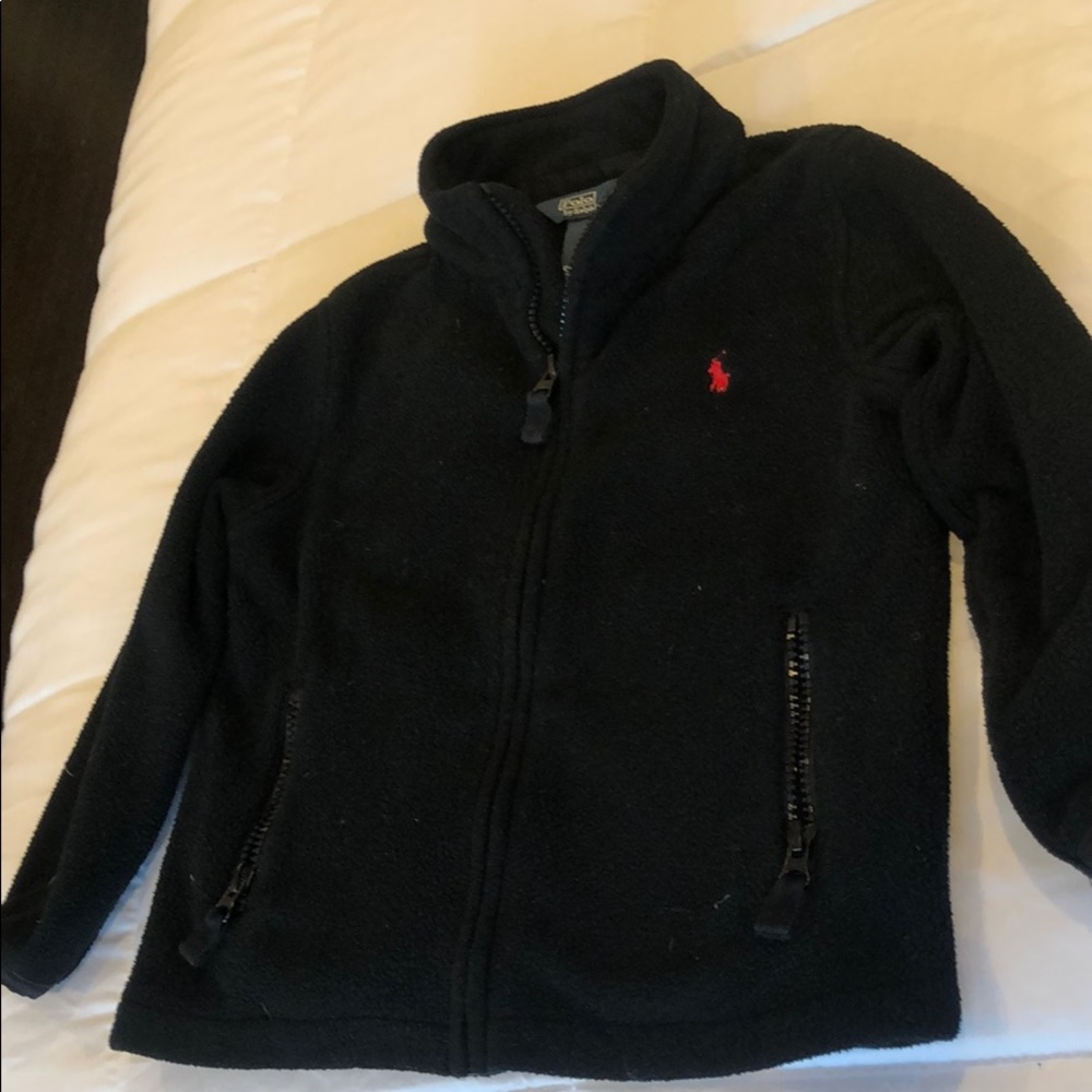 Polo black fleece zip up